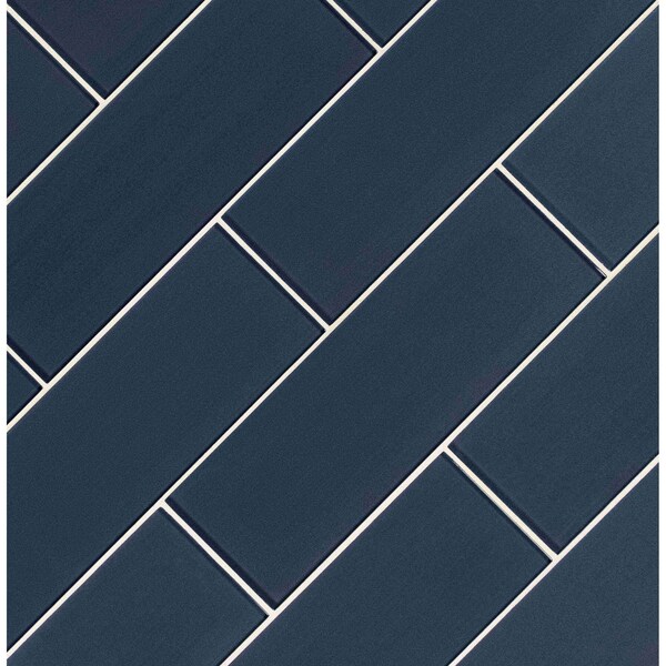 Msi Midnight 4 In. X 12 In. Glass Wall Tile, 15PK ZOR-MD-T-0124 | Zoro